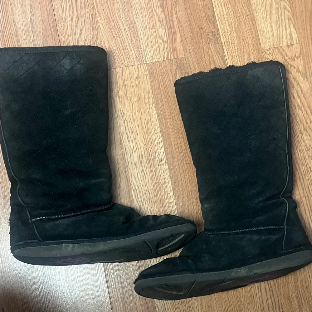 UGG Black Suede Boots - Picture 3 of 4